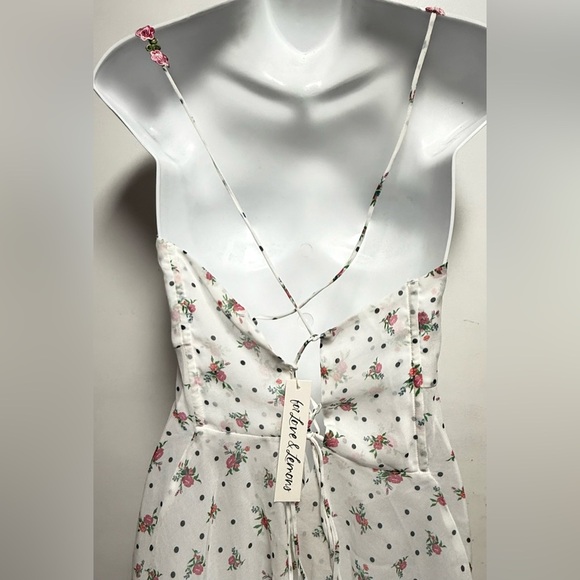 For Love And Lemons White Pink Mini Dress - Picture 9 of 14
